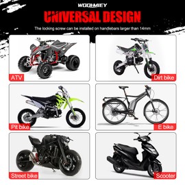 WODHMIEY Universal Motorcycle Hand Guards, Adjustable, Aluminium Alloy&PP Plastic, Impact Resistant, Protects Hands from Rain, Dust & Mud, Silver Handle, Multiple Colours