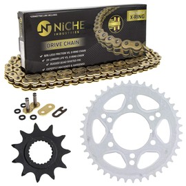 NICHE Drive Sprocket Chain Combo for Polaris Trail Boss 325 2x4 Front 11 Rear 42 Tooth 520V-X X-Ring 80 Links