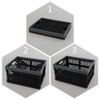 Rinboat 15 L Plastic Collapsible Crates, Stackable Folding Crates, 4