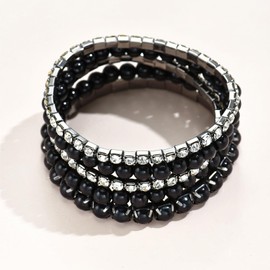 HUASAI Dumbbell Bracelet for Men Fitness Bracelet Weighted Bracelet Adjustable Natural Stone Beads Bracelet Fitness Barbell Jewelry for Men Alloy, Aluminium, No gemstone