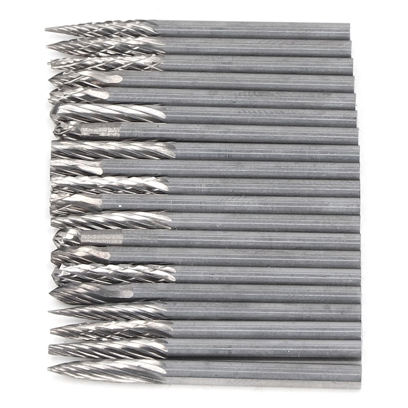 20Pcs Tungsten Carbide Burr Set Cutter Bit Cone End Mill