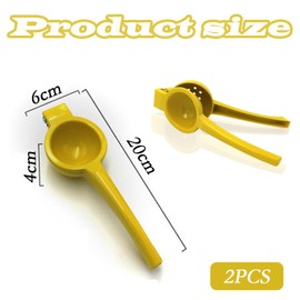 2 PCS Lemon Squeezers Manual Lemon Juicer Easy To Clean Juicer Squeezer Lemon Juicer Squeezer Squeezer Manual Citruskitchen Metal Lemon Squeezer Lemon Juicer Squeezer Easy To Use(Yellow)