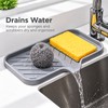Kitchen Sink Silicone Tray for Soap and Sponge Storage –