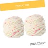 jojofuny 2 Rolls Multi Color Supple Crocheting Yarn Soft Worsted