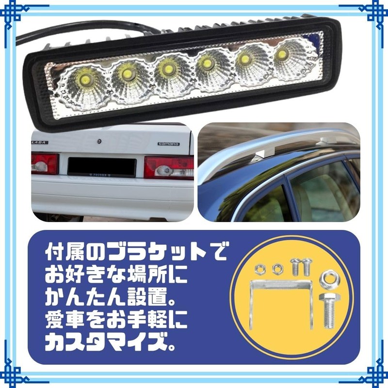 Solvanta 2-piece LED Work Light 18W Fog Light Universal 12V