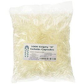 Capsule Connection 1000 Bulk "0" Empty Gelatin Capsules, USA-made, resealable bag
