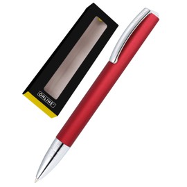 ONLINE Vision Wild Berry Ballpoint Pen I Twist Ballpoint Pen with Standard Large Refill in Medium Line Width, Ink Colour Black, Elegant Aluminium Ballpoint Pen in Gift Box