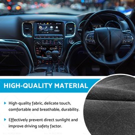 MAX COOL Black Dash Mat Suitable for Chrysler 300C LE SRT 2005-03/2012 Dashboard Cover