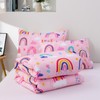 Btargot Lightweight Soft 3 Piece Rainbow Comforter Set with 2