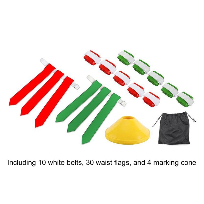 Flag Football Set 10 Player Football Belts Flags Kit 10