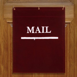 Mail Catcher for Mail Slots Letter Bag Post Efficient Organizer for Home Office and Garage Doors Basket Letter Cage Door Bag (Maroon)