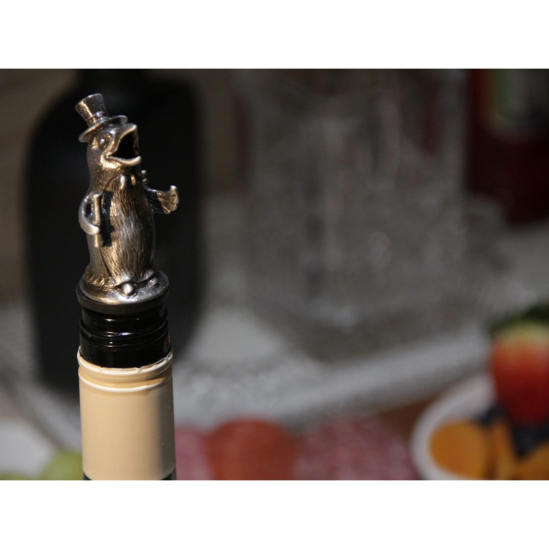Happy Hour Whimsical Penguin Wine Pourer - Stopper, Aerator, and
