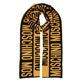 Moschino women wool scarf black - yellow