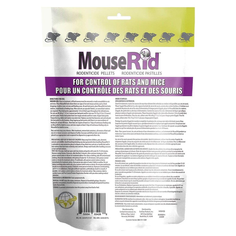 MouseRid - 500 Grams Controls mice and Rats