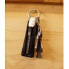 Lip balm case cosmetics key ring - black + initial