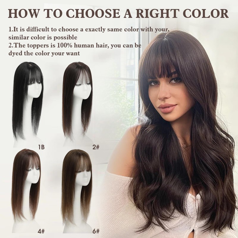 Aimeolyn Hair Toppers for Women Real Human Hair 8x8inch Hair