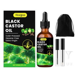 Hoegoa - Aceite De Ricino Negro Hoegoa 60ml Prensado En Frí - 60ml | Negro - Top Quality