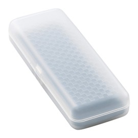 Meigan Eyeglass Case, Small, Slim, Lightweight, Compact, Transparent, Skeleton, Frosted, Hard Case, Black, 2068-01