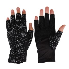 Damen Herren Baumwollhandschuhe Fingerlose Handschuhe rutschfeste Fahrradhandschuhe Sonnenschutz Halbfinger Fäustlinge Laufhandschuhe für Autofahren Motorrad Fahrrad Sport Camping Wandern Outdoor