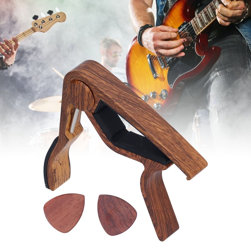 Guitar Capo Small Portable Noiseless Silicone Pad Spring Loaded Capo