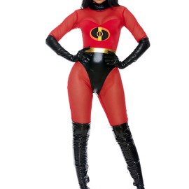 Forplay Women's Hot Super Suit Superhero Adult Costume, Red, XS/S/L/XL US, Red, X-Small/Small