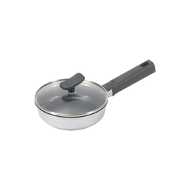 Pearl Metal Chiiino HB-6565 Fried Fried Egg 5.5 inches (14 cm), Glass Lid, Die-Cast for Gas Fires, Fluorine Treatment, Chino
