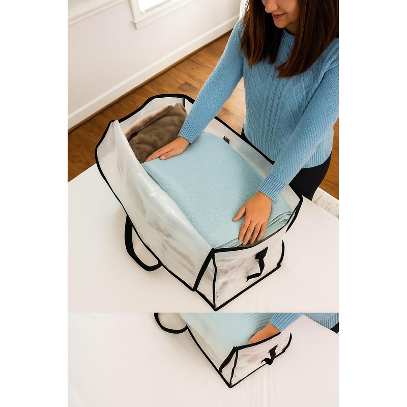 Veradome Heavy Duty Clear Tote Bag for Storage & Organization