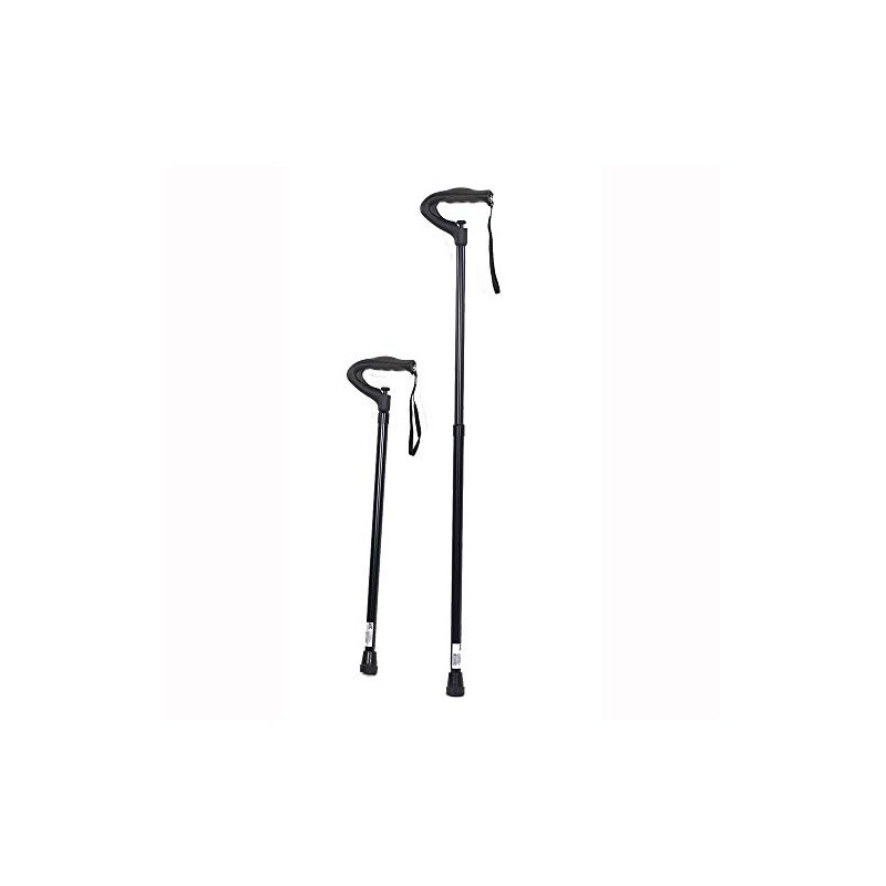 One Push Button Walking Cane - 27"- 40" Adjustable Height-