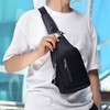Small Chest Bag Black Color Oxford Fabric Sling Backpack with