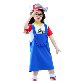 Formemory Halloween Alla Les Children's Cosplay, Kids Costume, Romper, Dress, Hat Set, Boys, Girls, Children, Stage Performance, Birthday Gift, 5-Piece Set, Christmas Present (Girls, 140)