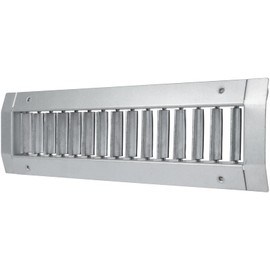 Vent Systems 13" x 3" Inch Galvanized Steel Louvered Air Return Vent Cover for Round Ducts, HVAC Pipes - Air Supply Exhaust Register Grille for Heater Ventilation, Air Duct - Adjustable Louver Blade
