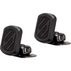 Scosche MagicMount - Soporte magnético para salpicadero de dispositivos móviles, 2-Pack Dash Mount, Negro