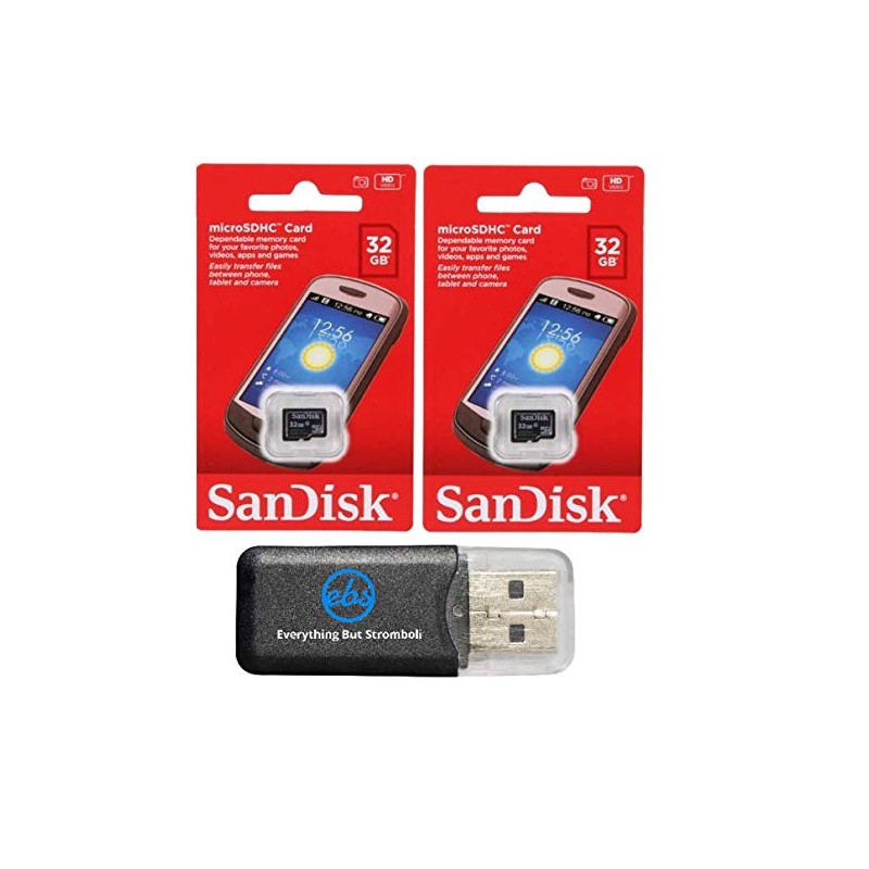 Sandisk 32GB (2 Pack) MicroSD HC 32G Flash Memory Card,