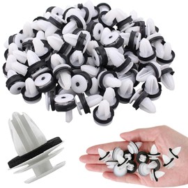 25 PCS Car Trim Clips Plastic Fasteners,Bumper Panels Fastener, Universal Auto Panel Fixing Clips Plastic Push Rivets Car Door for Car Boots Interior Doors Bumper (White)