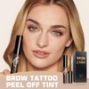 Peel Off Eyebrow Gel Tint- Brow Tattoo with Eyebrow Stencils,