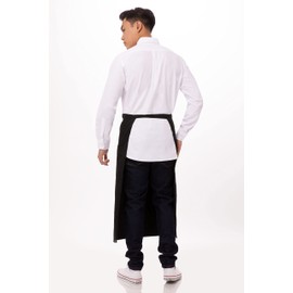 Chef Works Unisex Two Pocket Bistro Apron, Black, One Size