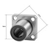sourcing map Linear Ball Bearings LMK12UU with Square Flange, 12