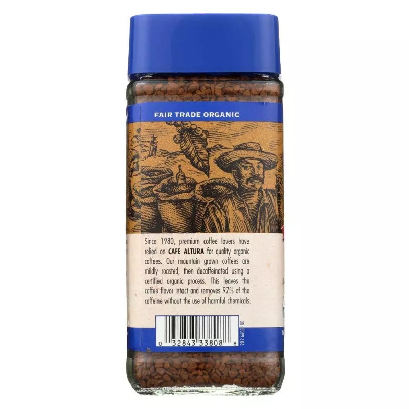 Cafe Altura Decaf Medium Roast Freeze-Dried Instant Coffee Organic Non-GMO