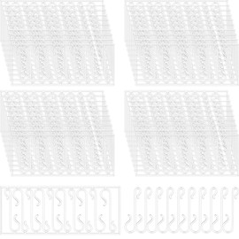 Jetec Christmas Tree Hooks Christmas Ornament Hangers Weatherproof Plastic Hooks Transparent Accessories Hooks Home Decoration, Party Supplies for Christmas Tree, Christmas Wreath (400)