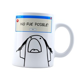 Taza Flork Cargando Paciencia | Frase Meme divertida | Cerámica Blanca 11 oz | Para Café o té