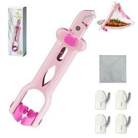 Clip multifuncional antiquemaduras, agarre de silicona antideslizante resistente al calor, clip multiusos antiquemaduras, pinzas elevadoras para plato