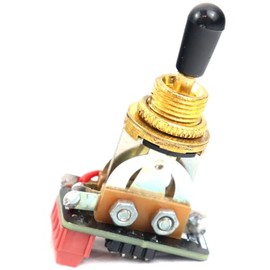 Gold 3 Way Toggle Switch Solderless Guitar Pickup Selector for Active or Passive Pickups NO Solder Trinity Solderless™ by 24 Volt Mod™