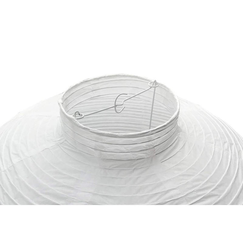 TopAAA 18” White Round Paper Lantern, Rice Paper Lamp Shade,