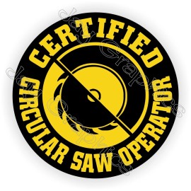 Unbranded/Generic 3pcs Circular Saw Operator Funny Hard Hat Stickers Decals Helmet Carpenter