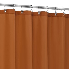 ALYVIA SPRING ALYVIA SPRING Stall Fabric Shower Curtain Liner Waterproof - Soft & Lightweight Small Shower Curtain with Magnets for Narrow Stall Size, Machine Washable - 36x72, Burnt Orange