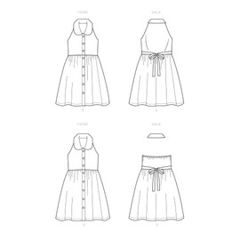 New Look Easy Children's and Girls' Sun Dress Sewing Pattern Kit, Code N6727, Sizes 3-4-5-6-7-8-10-12-14, Multicolor