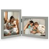 JD Concept Vertical Horizontal Combo, Double 5x7 Grey Wood Foldable