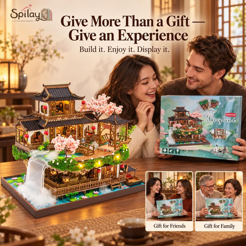 Spilay DIY Miniature House Kit for Adults, Fairyland Miniature Dollhouse