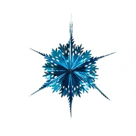 Simply Products Foil Garland Long Star - Christmas Hanging Decoration Wall Ceiling Xmas Deco (Turquoise)