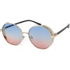 styleBREAKER 09020120 Women's Round Sunglasses with Tinted Polycarbonate Lenses and